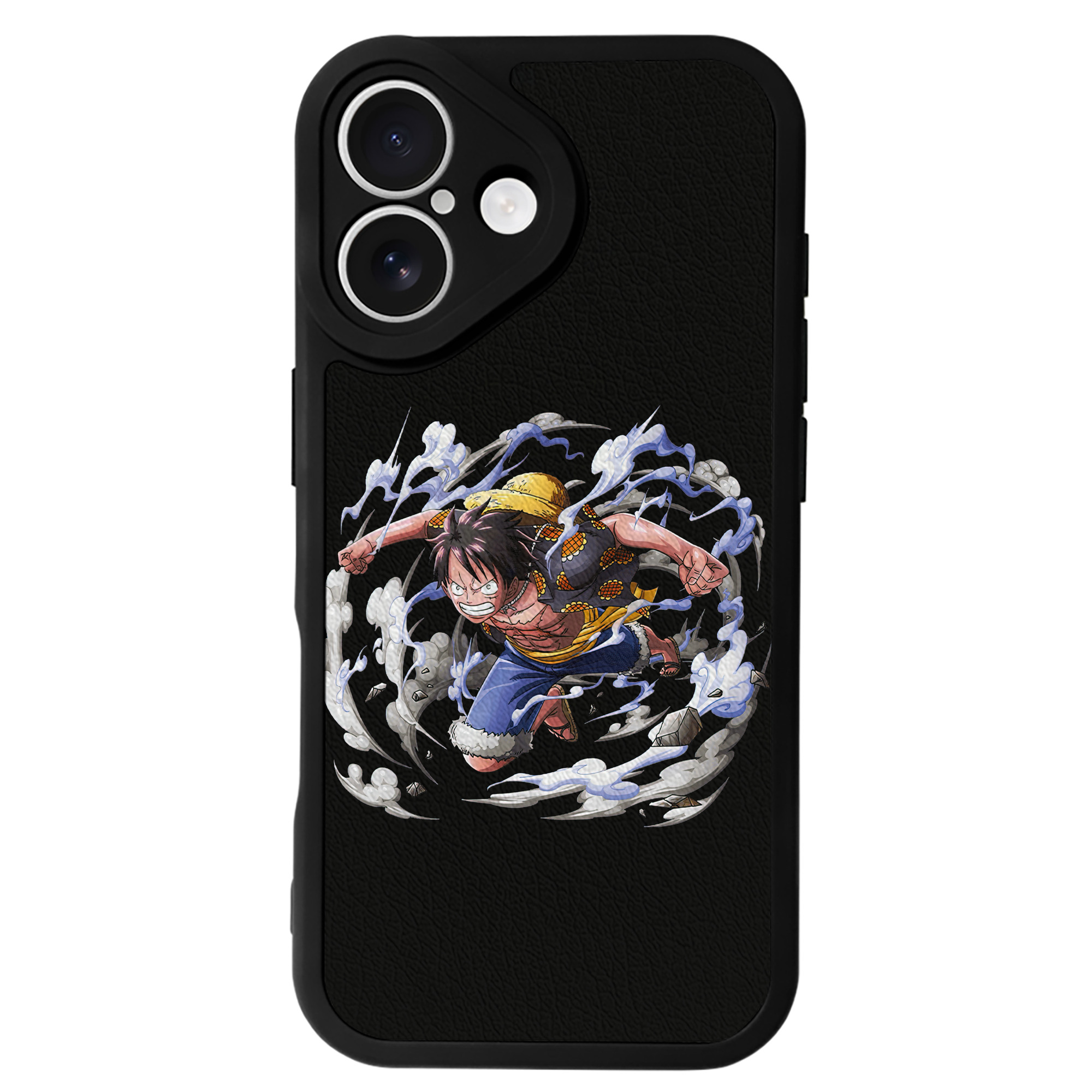（画像用） ワンピース モンキー・D・ルフィ ONE PIECE Monkey D. Luffy 【iPhone 16シリーズ対応】シリコンスマホケース（レザー調） 材質：シリコン